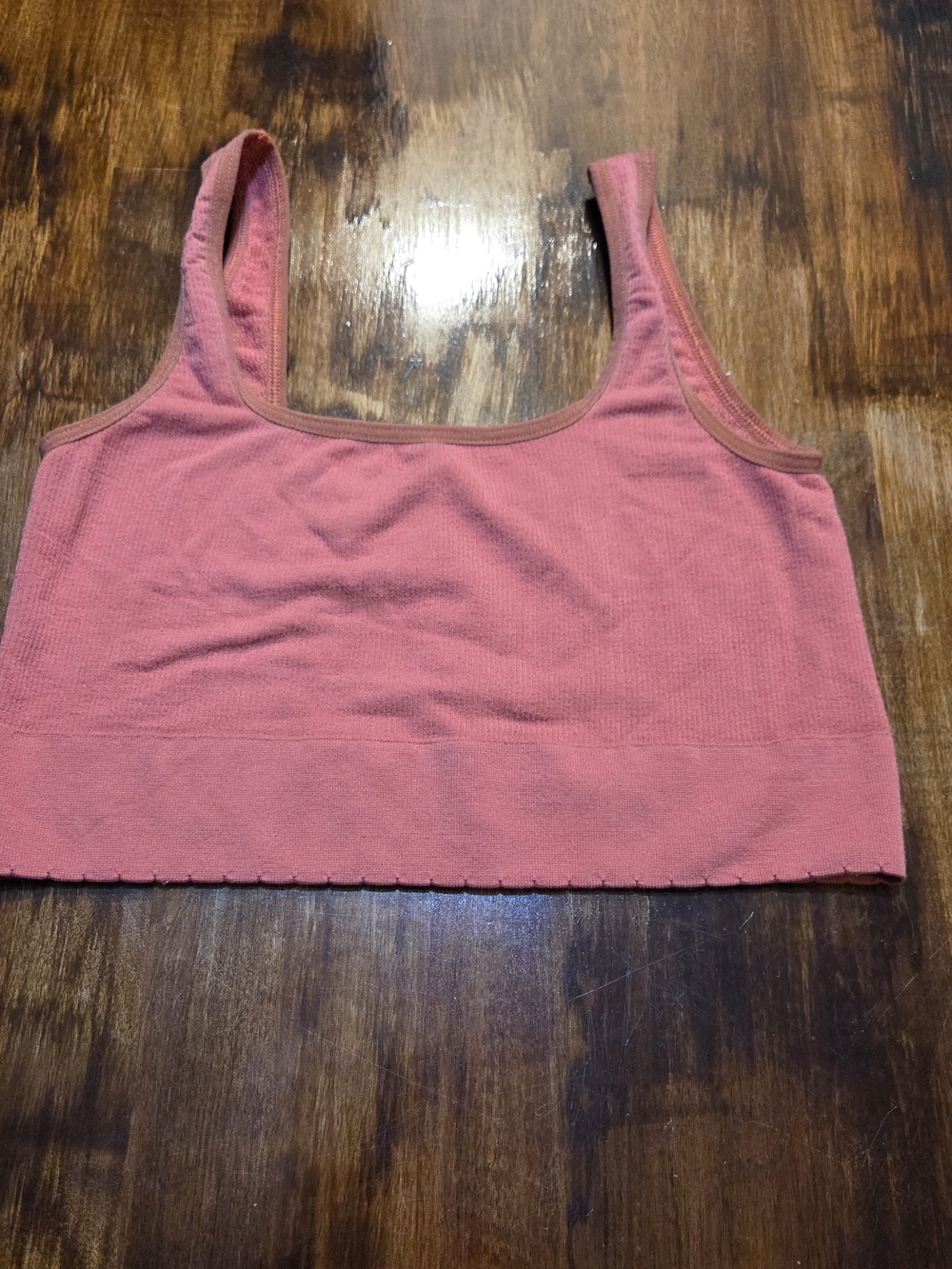Anthropologie Guava Pink Tank Scoop Neck S/M Clean Girl Cottegecore